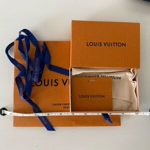 Louis Vuitton Gift Box Set with Blue Ribbon - for wallet